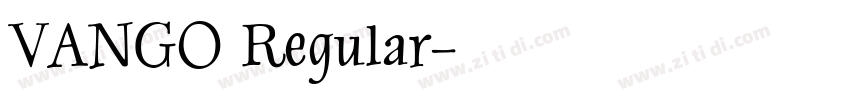 VANGO Regular字体转换